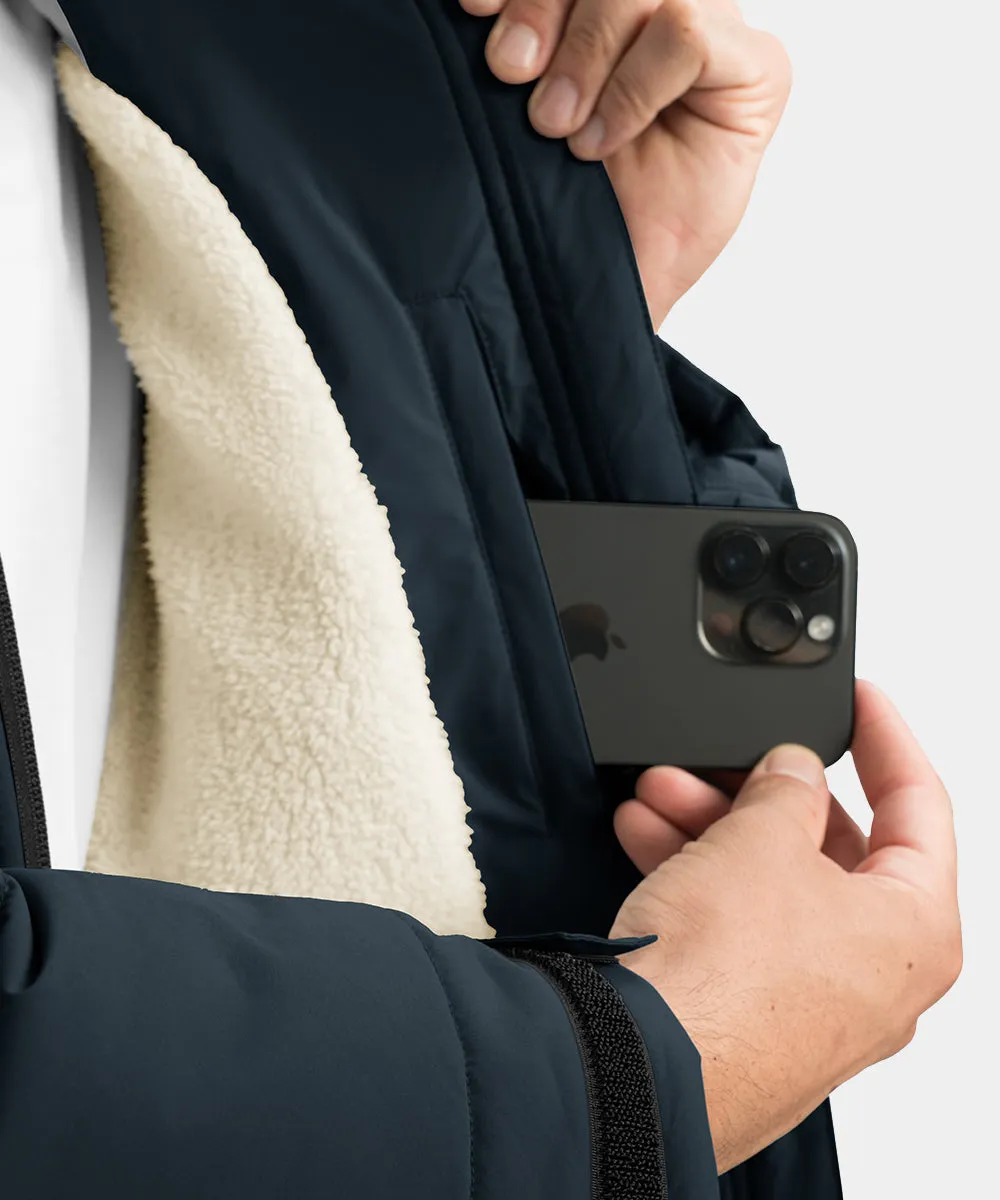 Men's Mid-length Wool Fleece Lining Jacket