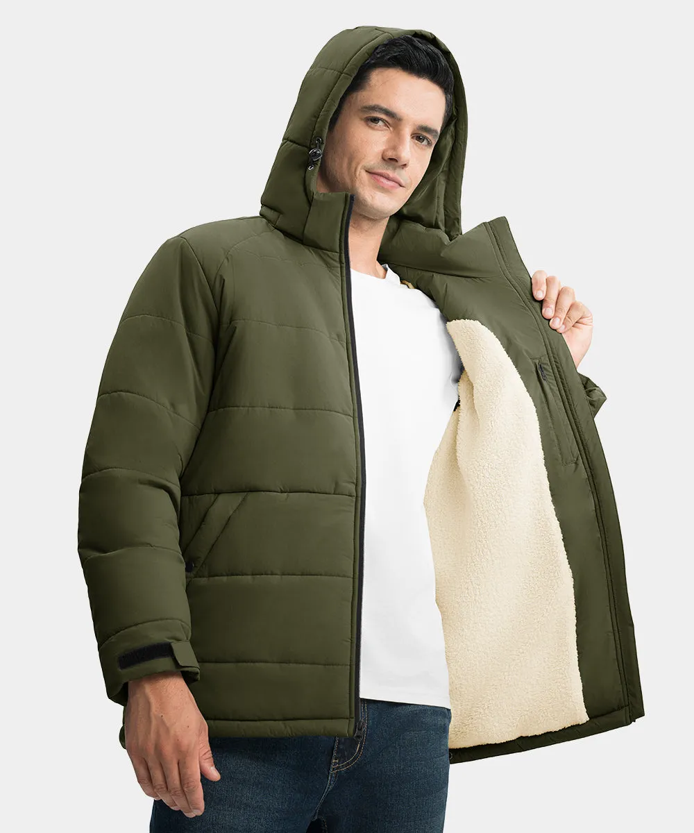 Men's Mid-length Wool Fleece Lining Jacket