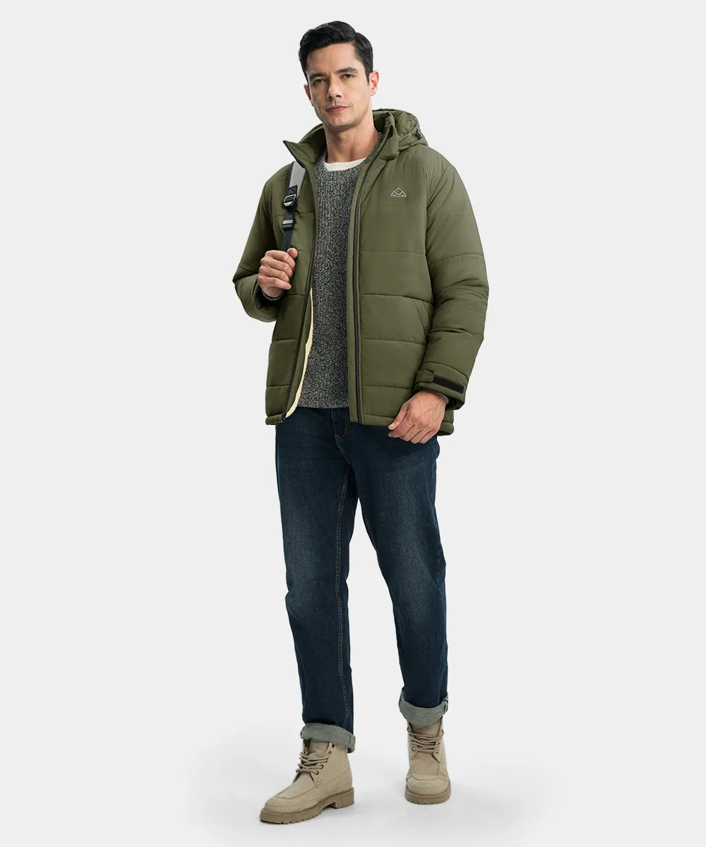 Men's Mid-length Wool Fleece Lining Jacket
