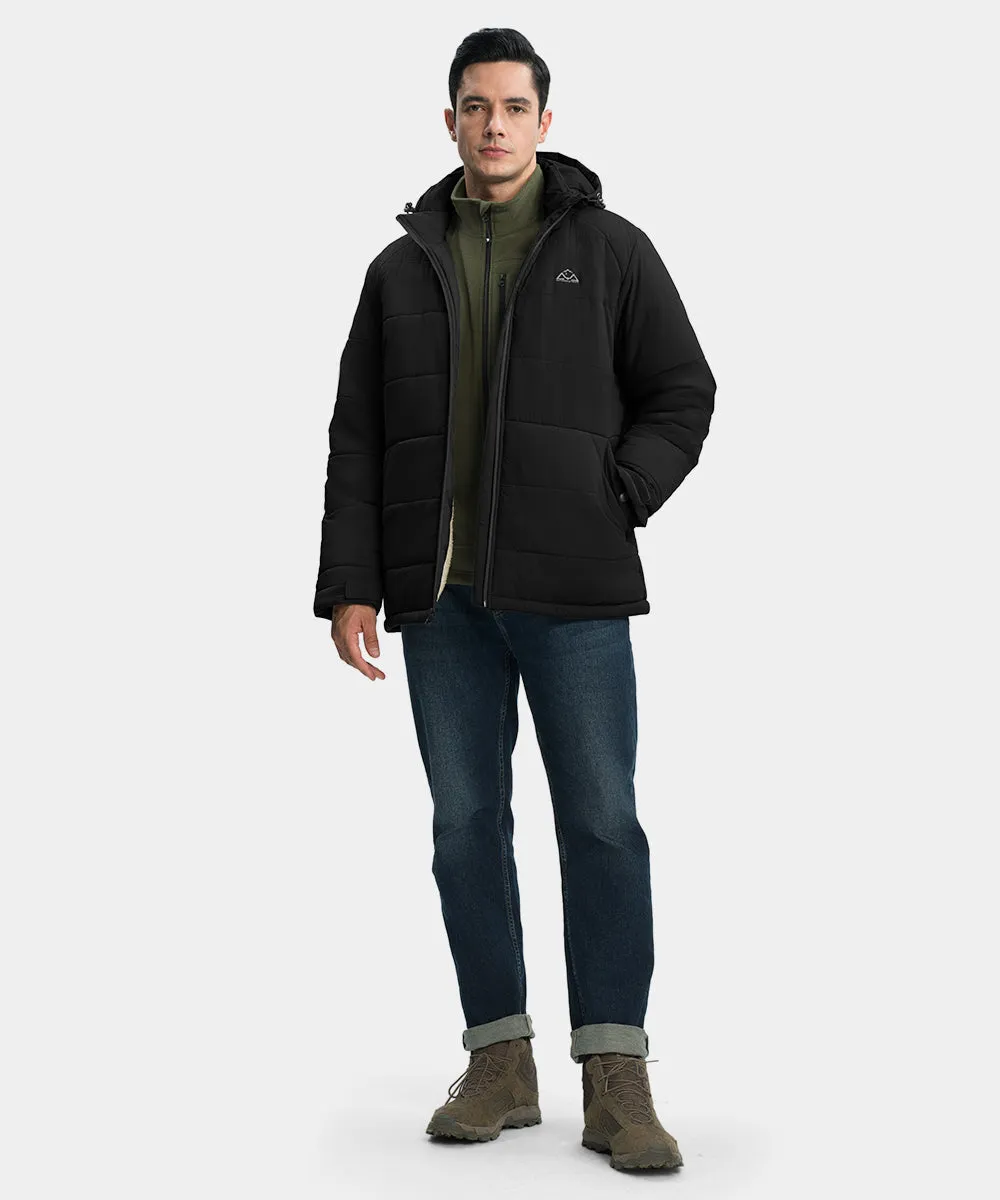 Men's Mid-length Wool Fleece Lining Jacket