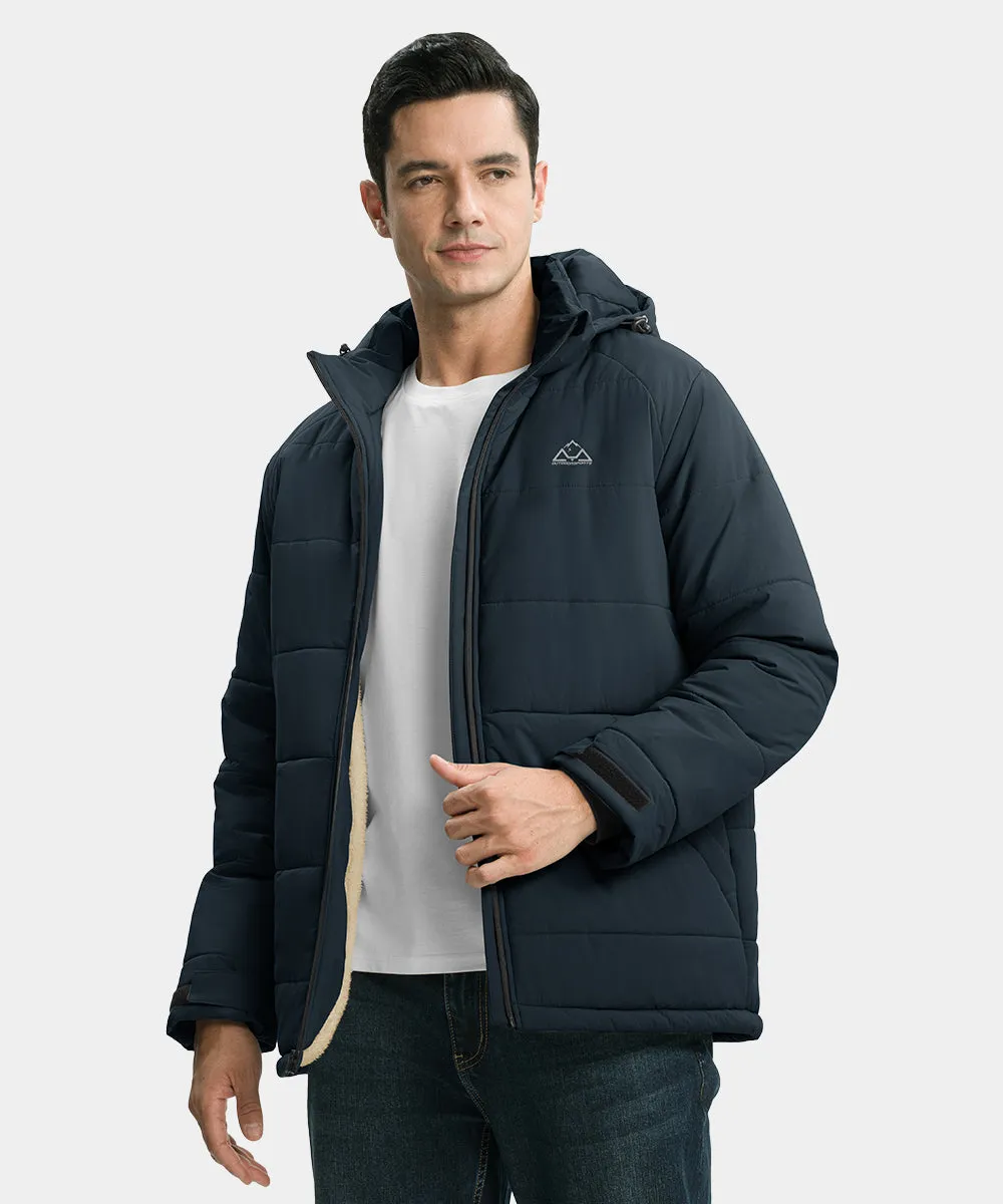 Men's Mid-length Wool Fleece Lining Jacket