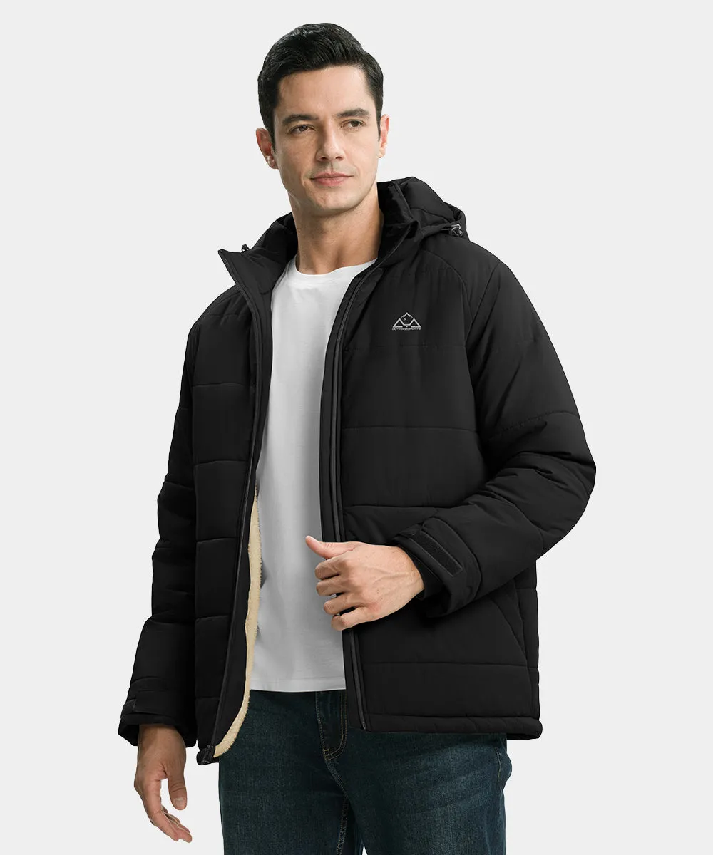 Men's Mid-length Wool Fleece Lining Jacket