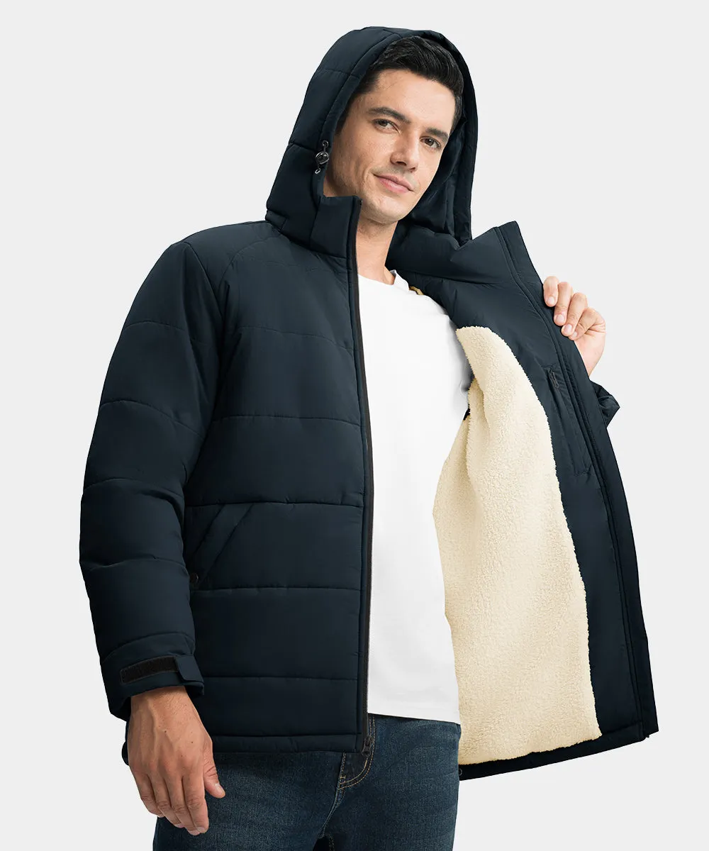 Men's Mid-length Wool Fleece Lining Jacket