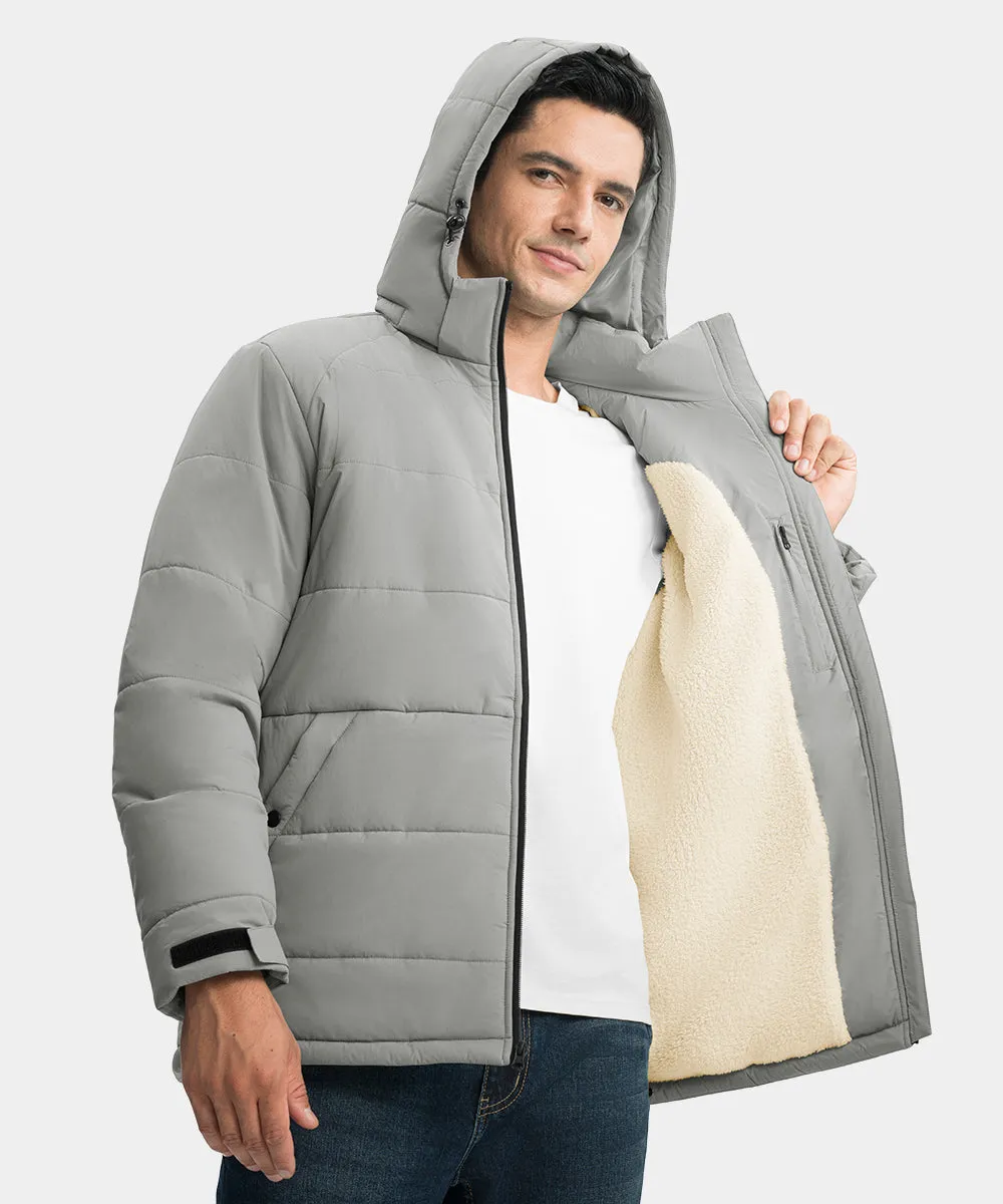 Men's Mid-length Wool Fleece Lining Jacket