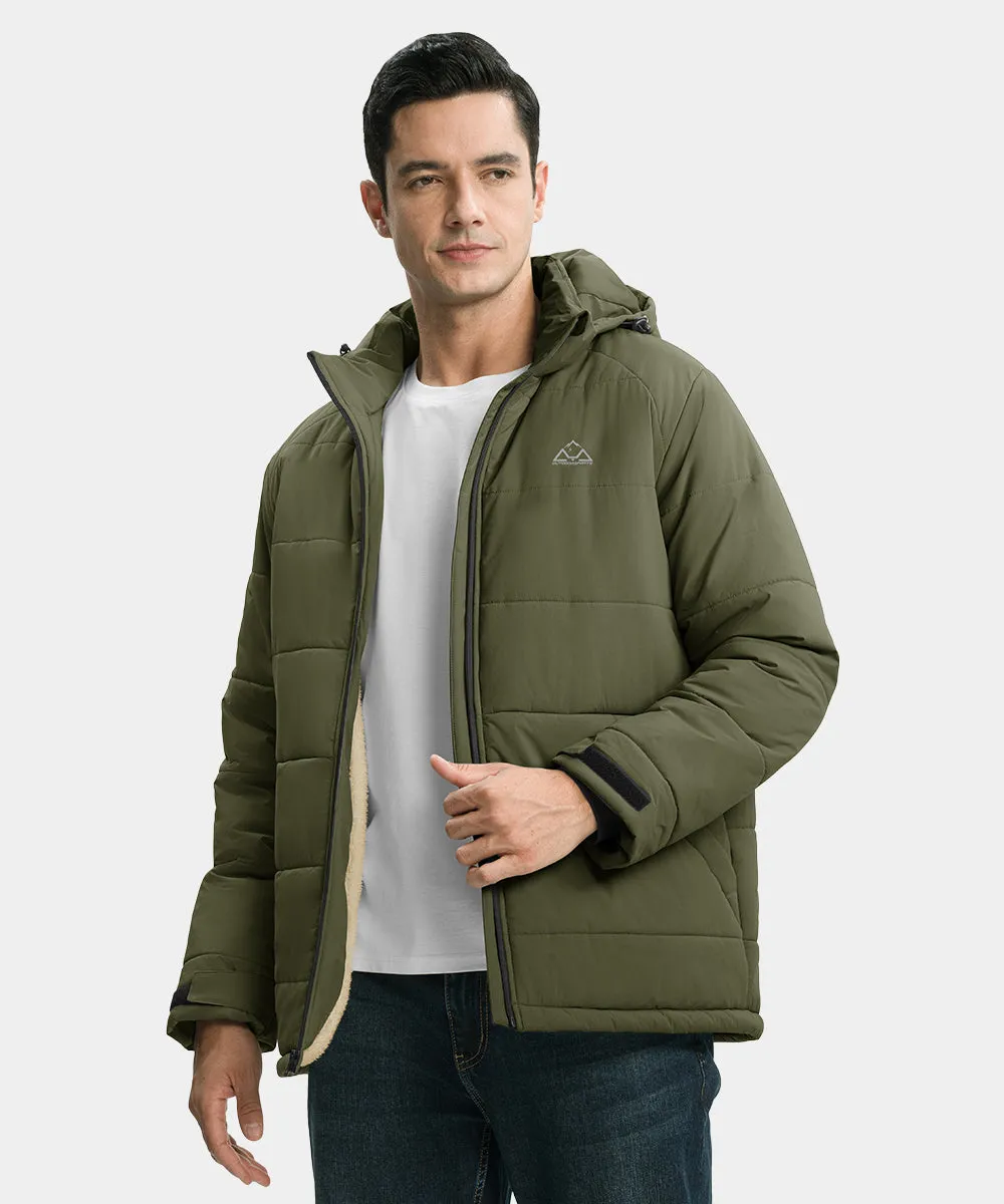 Men's Mid-length Wool Fleece Lining Jacket