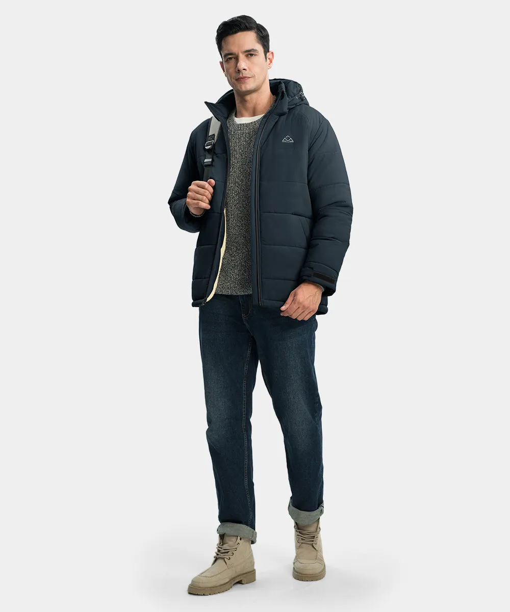 Men's Mid-length Wool Fleece Lining Jacket