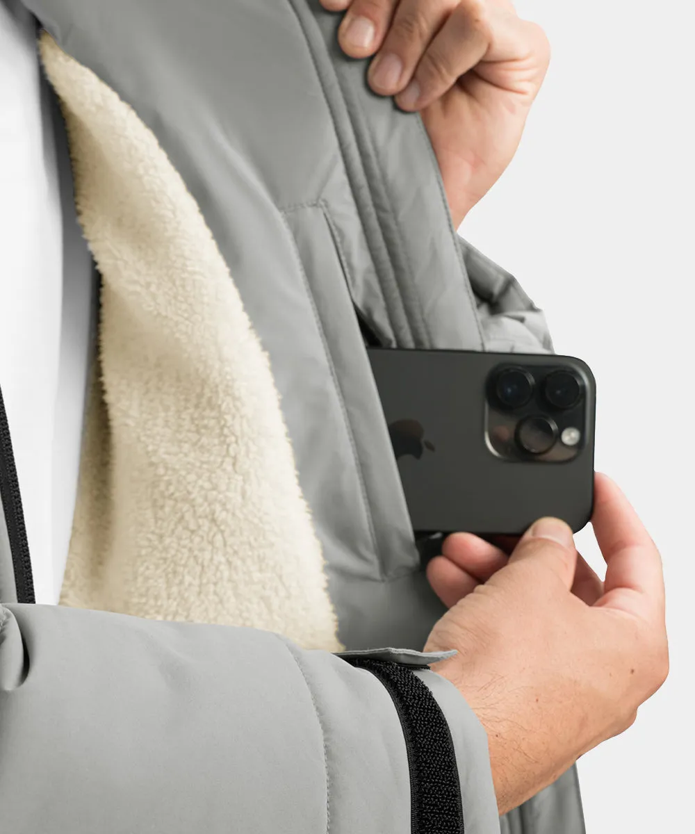 Men's Mid-length Wool Fleece Lining Jacket