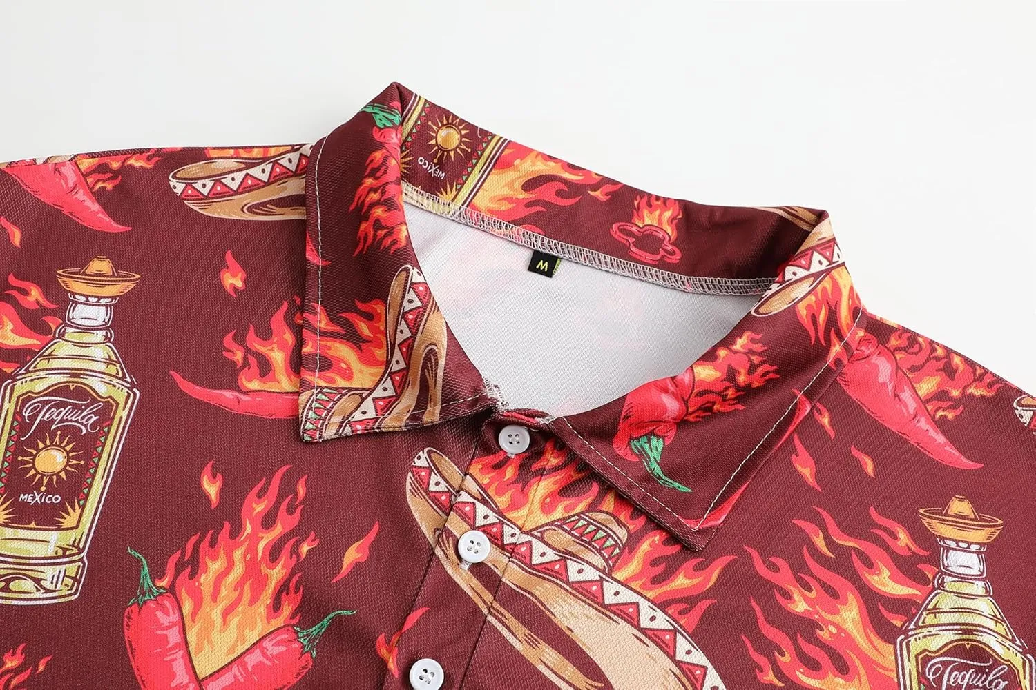 Men's Polo Shirts Funny Golf Shirts for Men Short Sleeve Hawaiian Print Performance Shirts