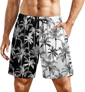 Men's Quick-Dry Swimming Trunks 7 Inch with Compression Liner 2 in 1 Beach Swim Board Shorts with Pockets