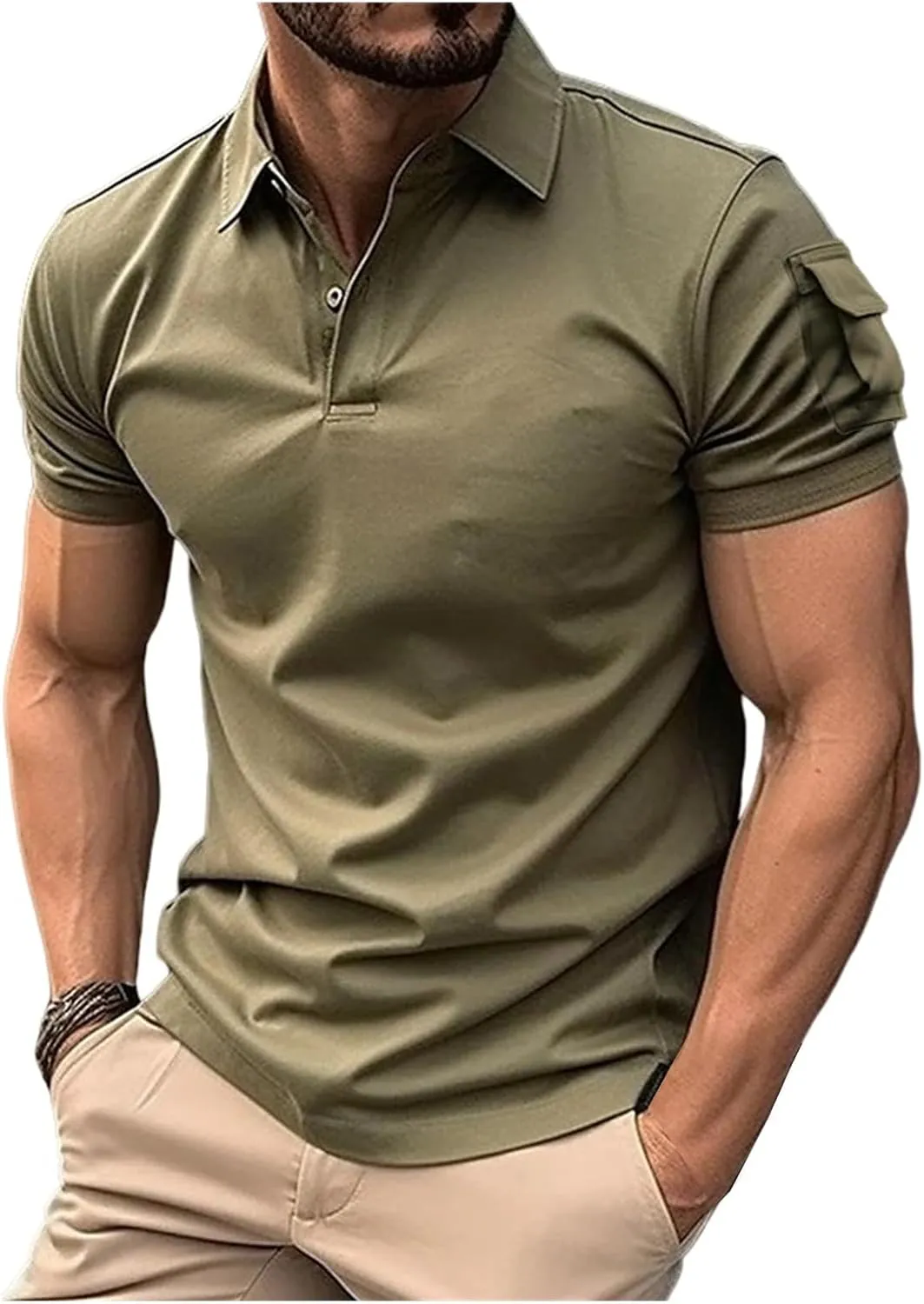 Mens Regular Polo Shirts, Short Sleeve Athletic Golf Jersey, Quarter Zip Casual Pullover Oversized Henley Slim Tees