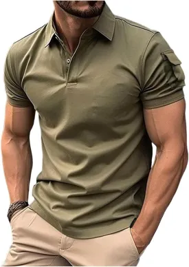 Mens Regular Polo Shirts, Short Sleeve Athletic Golf Jersey, Quarter Zip Casual Pullover Oversized Henley Slim Tees
