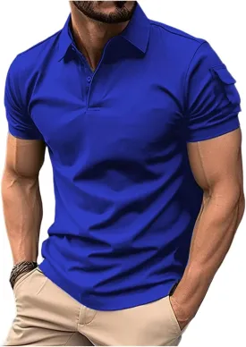 Mens Regular Polo Shirts, Short Sleeve Athletic Golf Jersey, Quarter Zip Casual Pullover Oversized Henley Slim Tees
