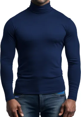 Men's Turtleneck Long Sleeve Shirts Thermal Base Layer Top Lightweight Undershirt