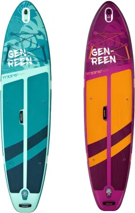 Paddle Board Stand up Paddle Board Inflatable sup Board Newly Improved 4 Grips 3 fins Products and Designs Exclusively for Japanese customers Ultra Stable11'6"33"Monstera 