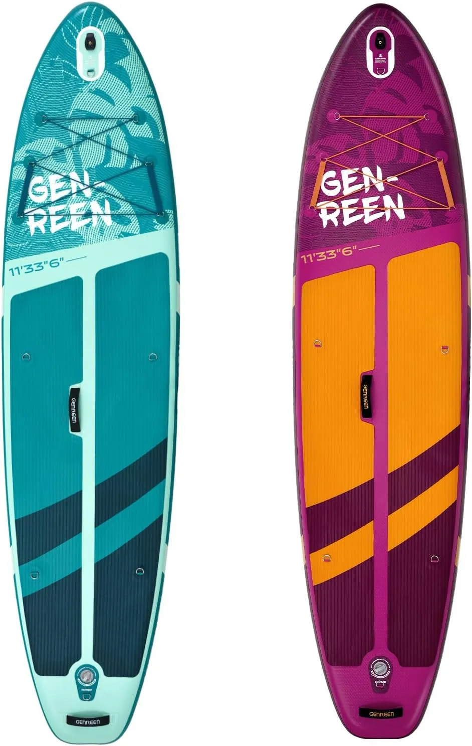 Paddle Board Stand up Paddle Board Inflatable sup Board Newly Improved 4 Grips 3 fins Products and Designs Exclusively for Japanese customers Ultra Stable11'6"33"Monstera 