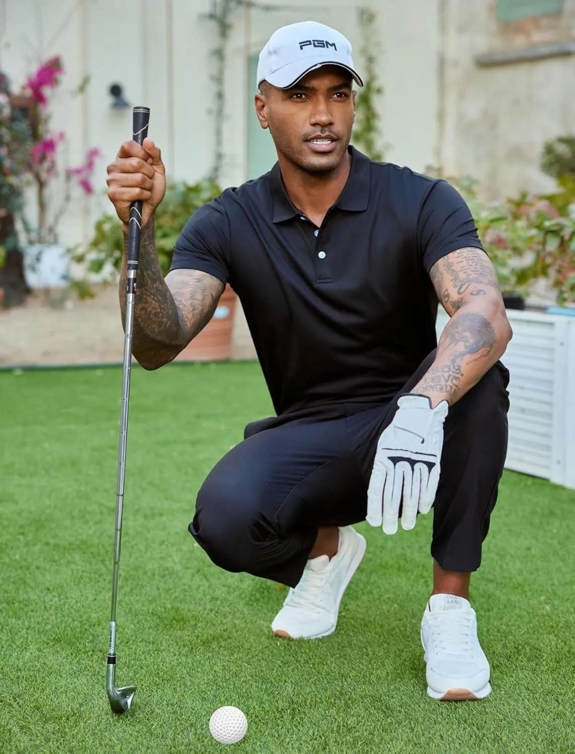 PINSPARK 1/3/4/5 Pack: Golf Polo Shirts for Men Multipacks Quick Dry Short Sleeve Collared Shirt Slim Fit Casual Polos Shirt