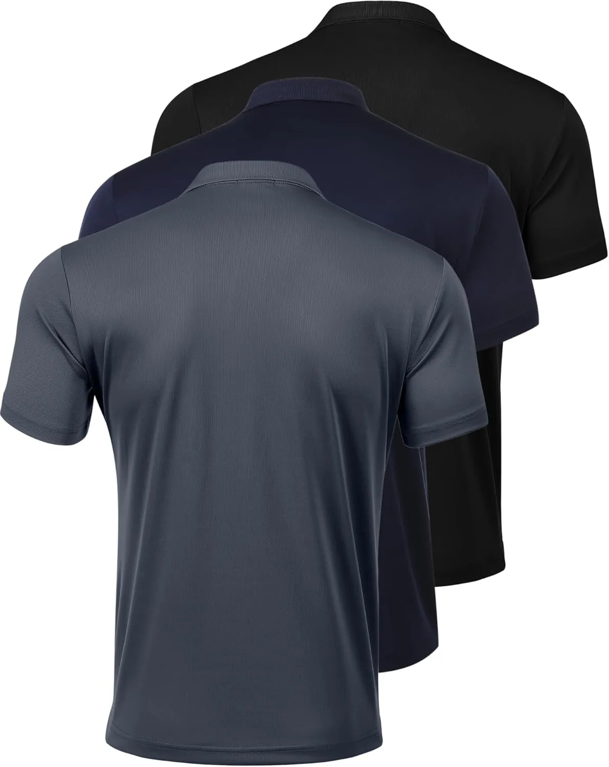 PINSPARK 1/3/4/5 Pack: Golf Polo Shirts for Men Multipacks Quick Dry Short Sleeve Collared Shirt Slim Fit Casual Polos Shirt