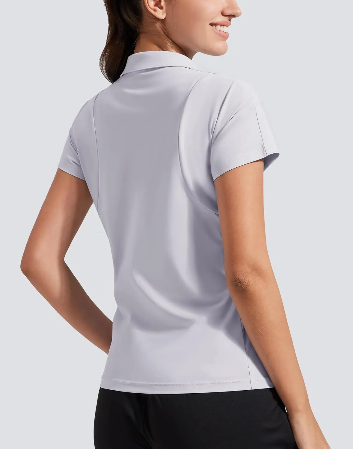 Pioneer Camp Women's Golf Shirt Short Sleeve Polo Shirts UPF 50  Quick Dry Collared Tennis Work Athletic Tops 4 Button