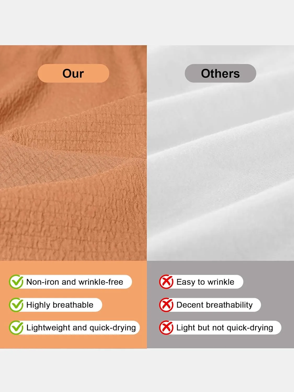 PLEPAN Mens Casual Shorts Lightweight Summer Beach Shorts Elastic Waist Drawstring Stretch Seersucker Textured Shorts for Men