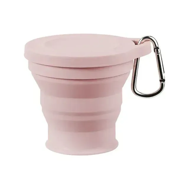 Portable Silicone Mini Teacup with Retractable Lid – Compact Travel Mug for On-the-Go Coffee and Tea Drinking