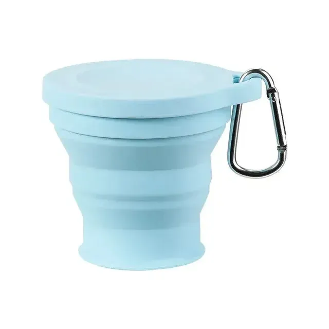 Portable Silicone Mini Teacup with Retractable Lid – Compact Travel Mug for On-the-Go Coffee and Tea Drinking