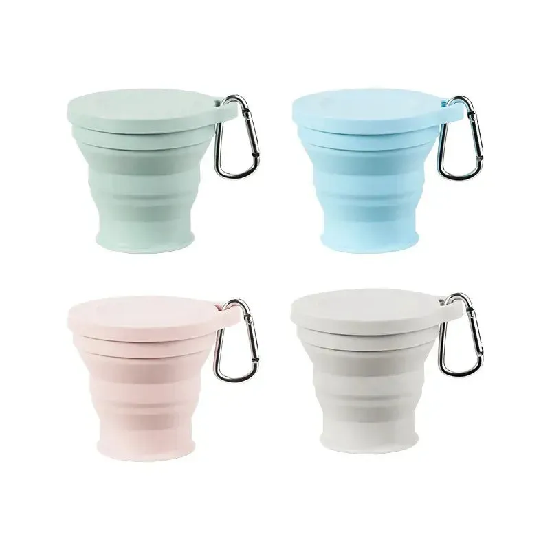 Portable Silicone Mini Teacup with Retractable Lid – Compact Travel Mug for On-the-Go Coffee and Tea Drinking