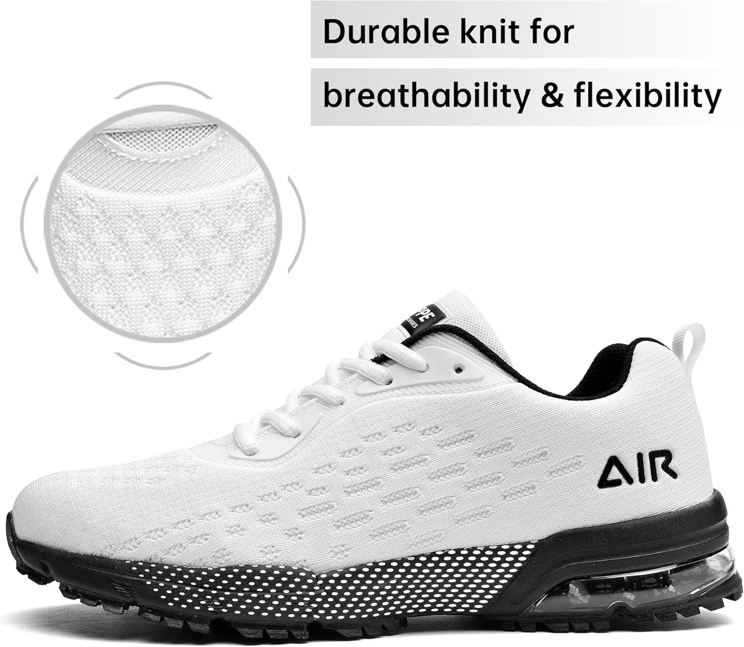 QAUPPE Mens Running Shoes Athletic Trail Tennis Sneaker (US7-12.5 D(M)