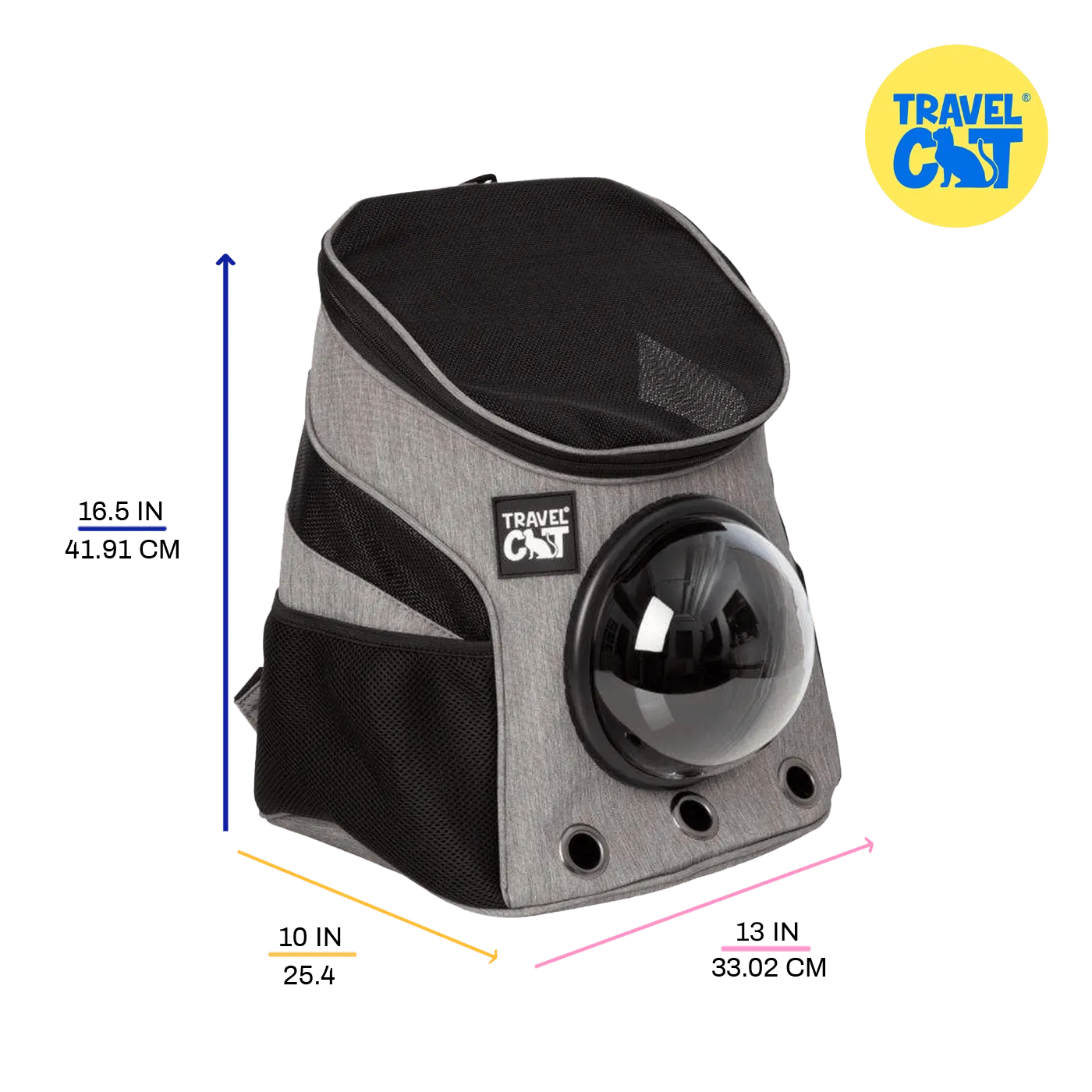 "The Fat Cat" Mini Cat Backpack - Heather Grey