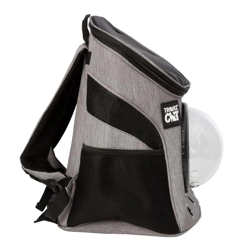 "The Fat Cat" Mini Cat Backpack - Heather Grey