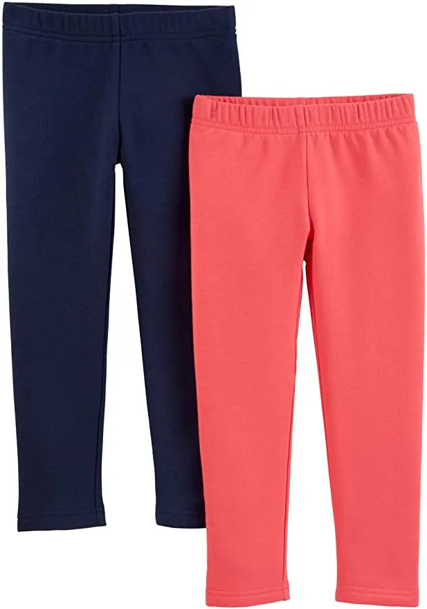 Simple Joys by Carter's Toddler Girls' 2-Pack Lightweight Fleece-Lined Leggings Sz 4T