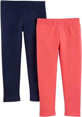Simple Joys by Carter's Toddler Girls' 2-Pack Lightweight Fleece-Lined Leggings Sz 4T