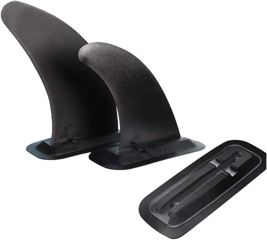 Surfboard fins Surf Water Wave Fin Sup Accessory Stablizer Stand Up Paddle Board Surfboard Slide-in Central Fin Side Fin Paddle Board fin Replacement (Color : 9 inch fin x Base) (4 Inch Side Fin X 2