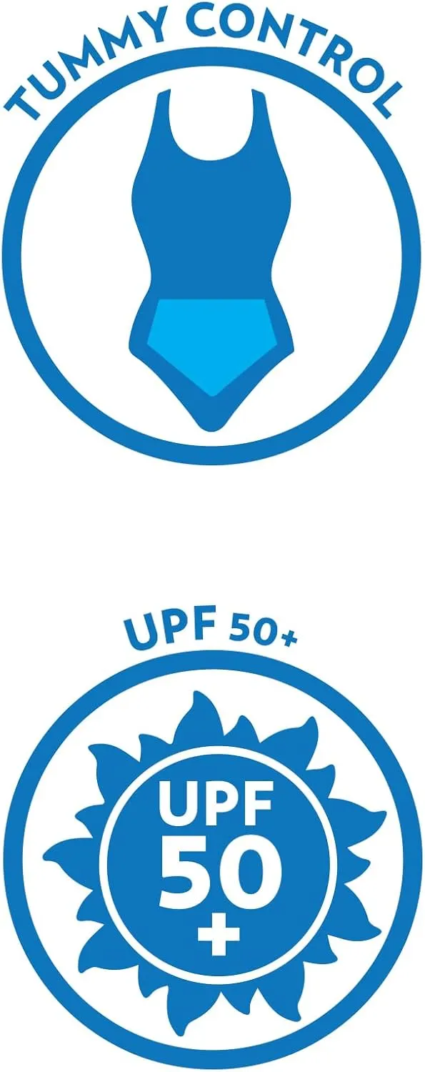 Swim 365 Women's Plus Size Taslon Cover Up Board Shorts with Built-in Brief