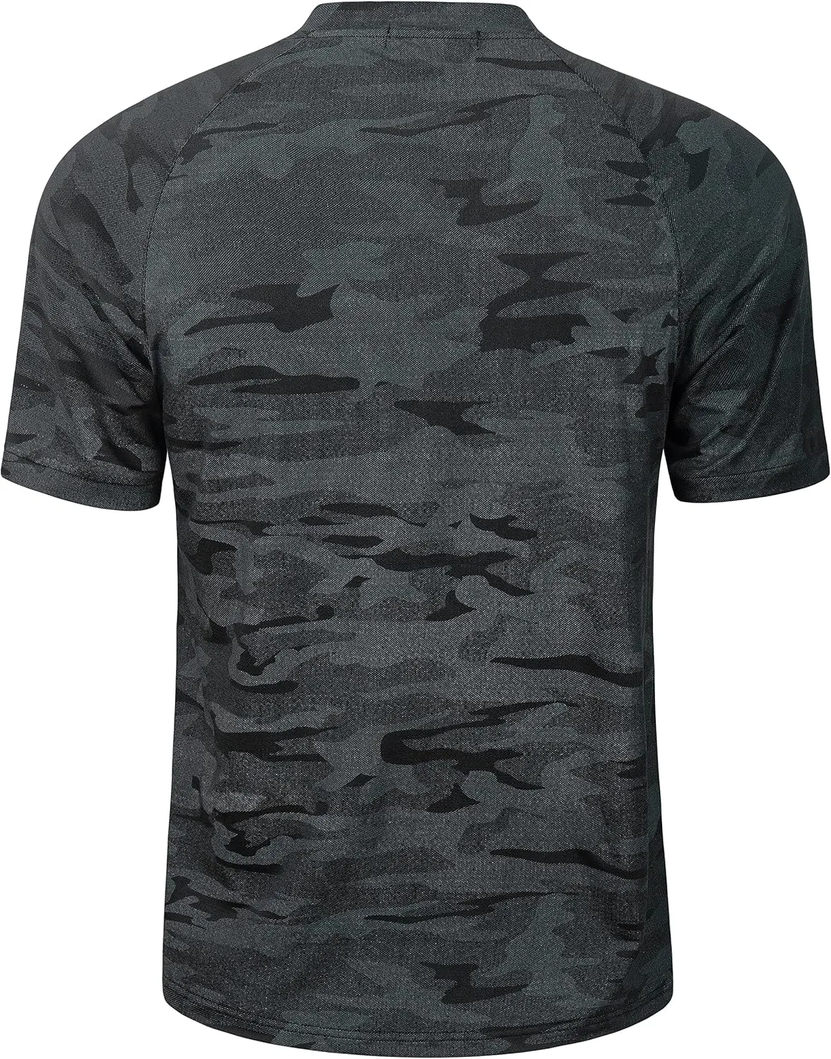 TAPULCO Mens Collarless Golf Shirts Short Sleeve Dry Fit Stretch Casual Breathable Lightweight Tshirts