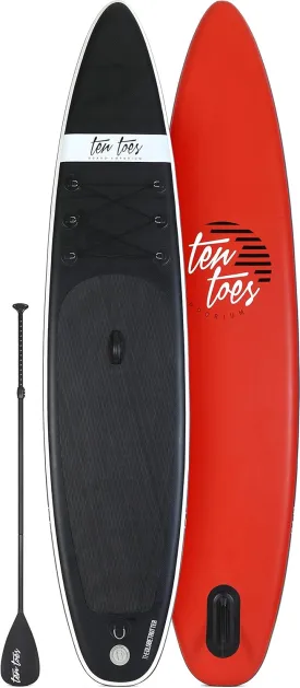 Ten Toes 12' Globetrotter Inflatable Stand Up Paddle Board Bundle
