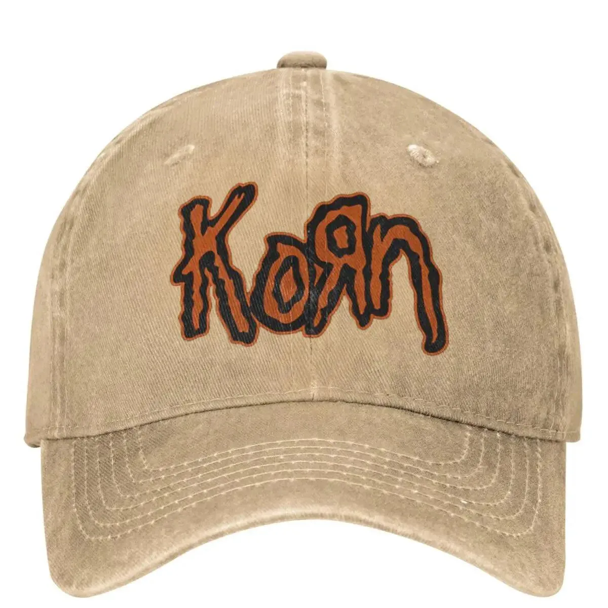 Vintage Korn Band Distressed Baseball Cap | Adjustable Washed Denim Dad Hat for Men and Women