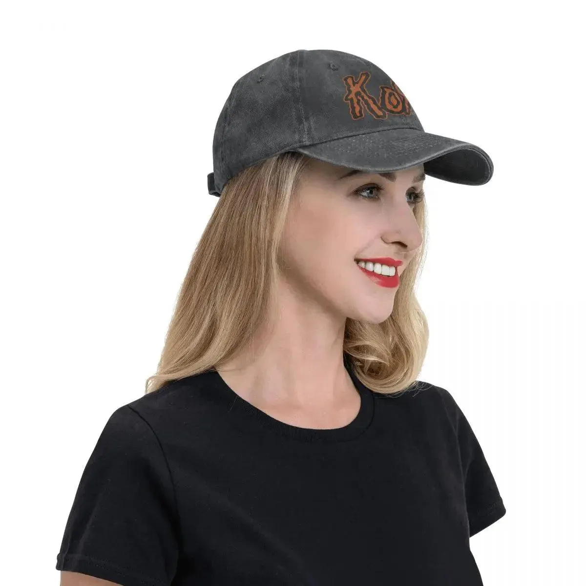 Vintage Korn Band Distressed Baseball Cap | Adjustable Washed Denim Dad Hat for Men and Women