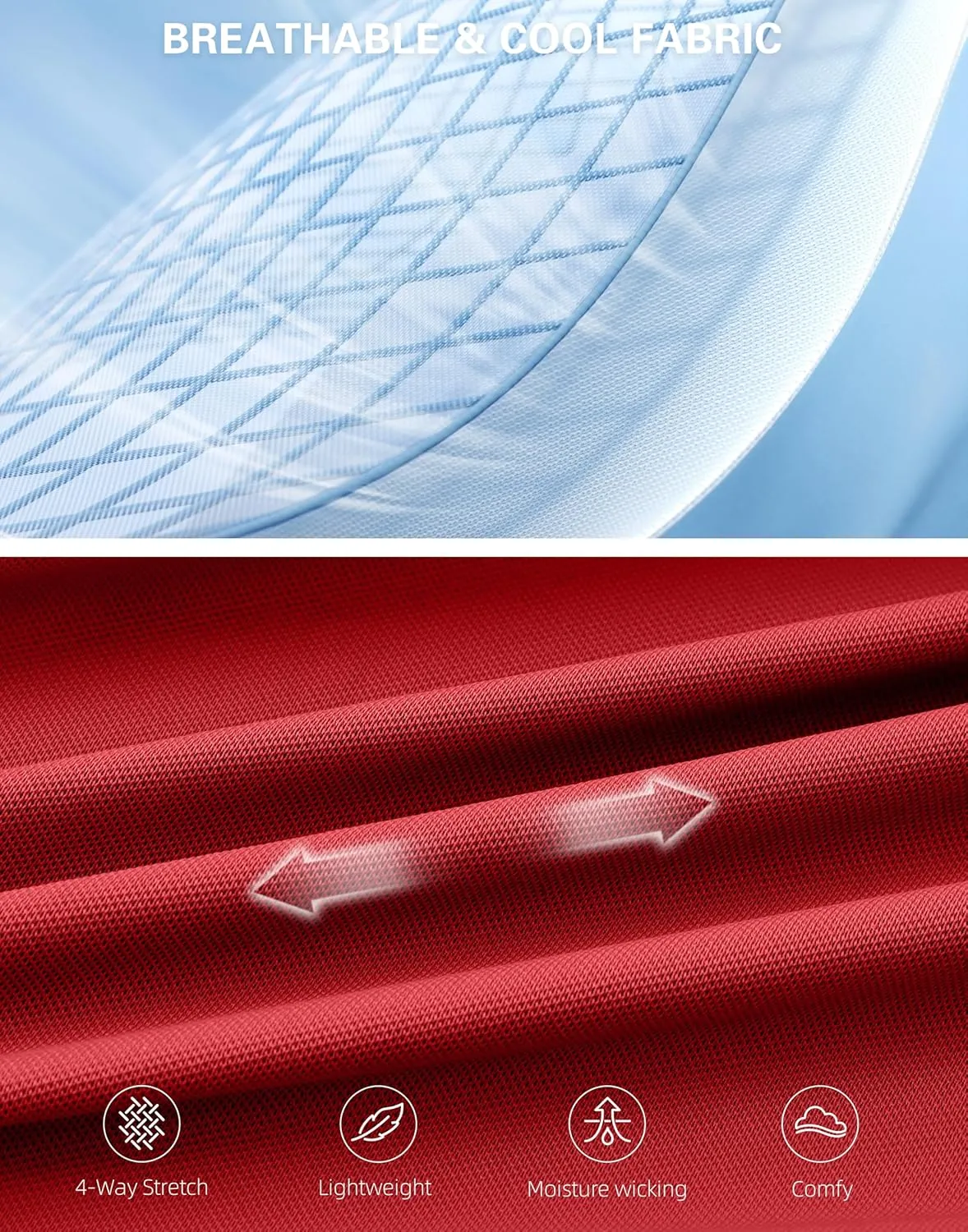 Viodia Mens Golf Shirts Henley Collarless Quick Dry Summer Shirt Casual Short Sleeve Moisture Wicking Polo T Shirts