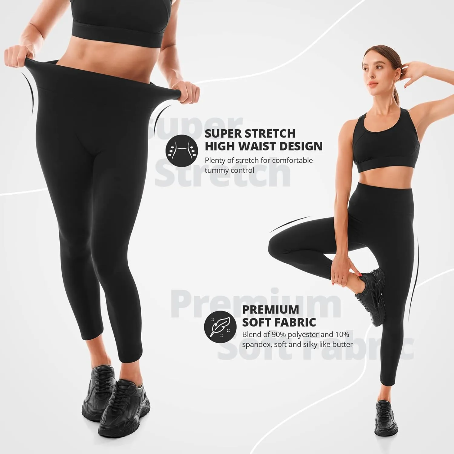 Walifrey Leggings for Women, High Waisted Buttery Soft Leggings for Women Gym Yoga Workout