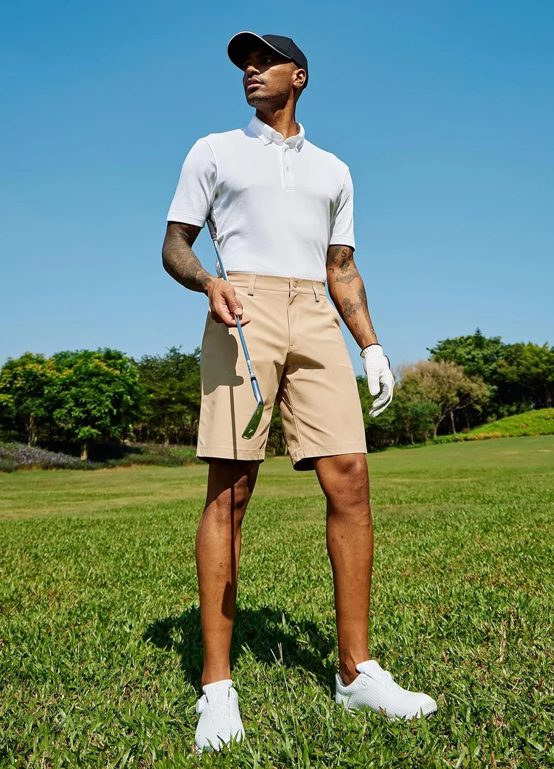 Willit Men's Golf Shorts Stretch Work Dress Shorts Quick Dry Hiking Athletic Casual Shorts with Pockets 10"