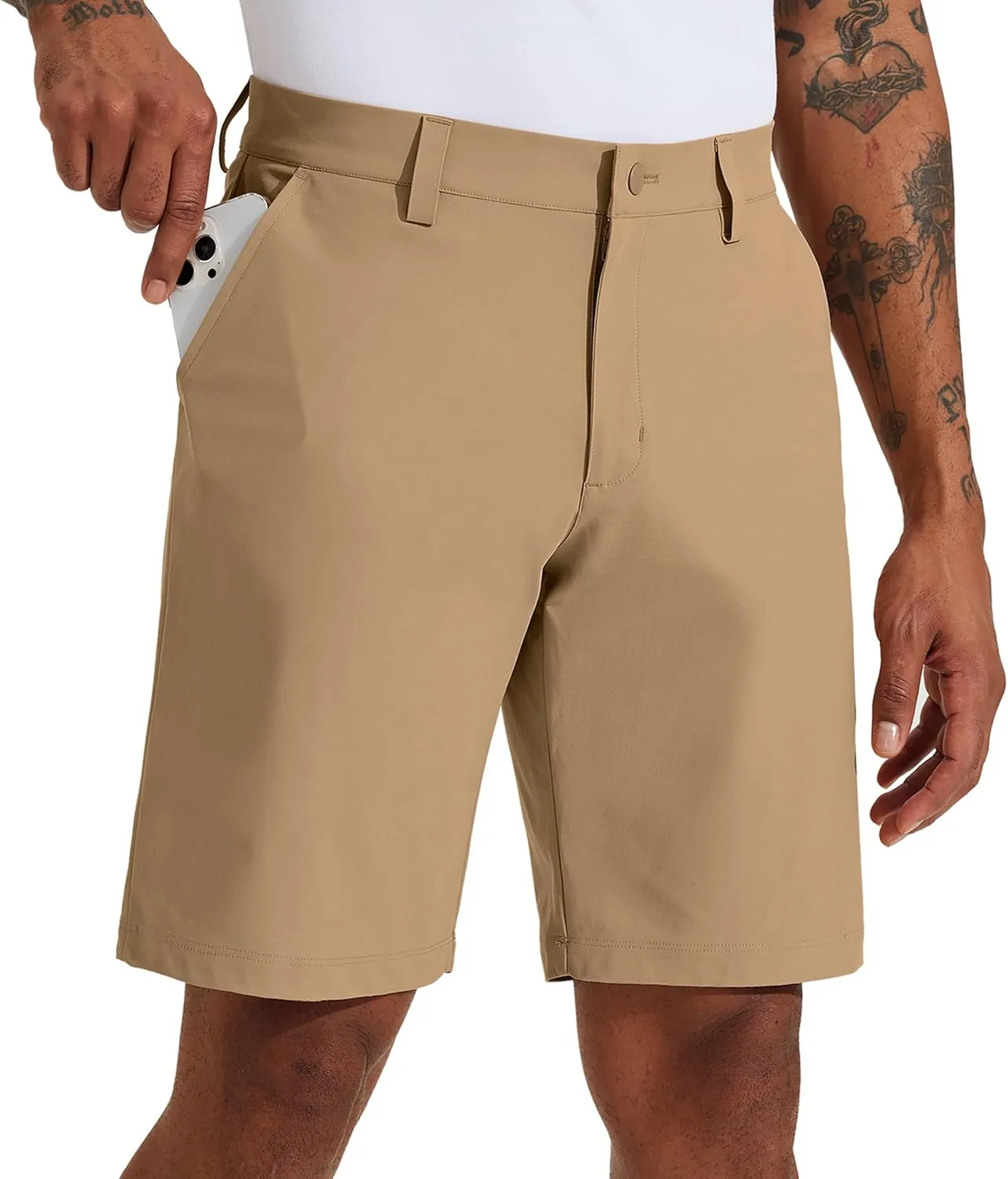 Willit Men's Golf Shorts Stretch Work Dress Shorts Quick Dry Hiking Athletic Casual Shorts with Pockets 10"