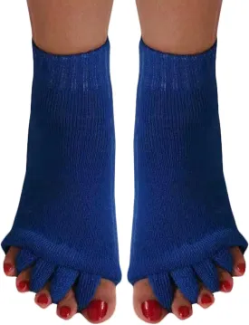 Women Toe Separator Socks Toeless Foot Alignment Socks for Yoga GYM Massage Pain Relief Improves Circulation Stretchy