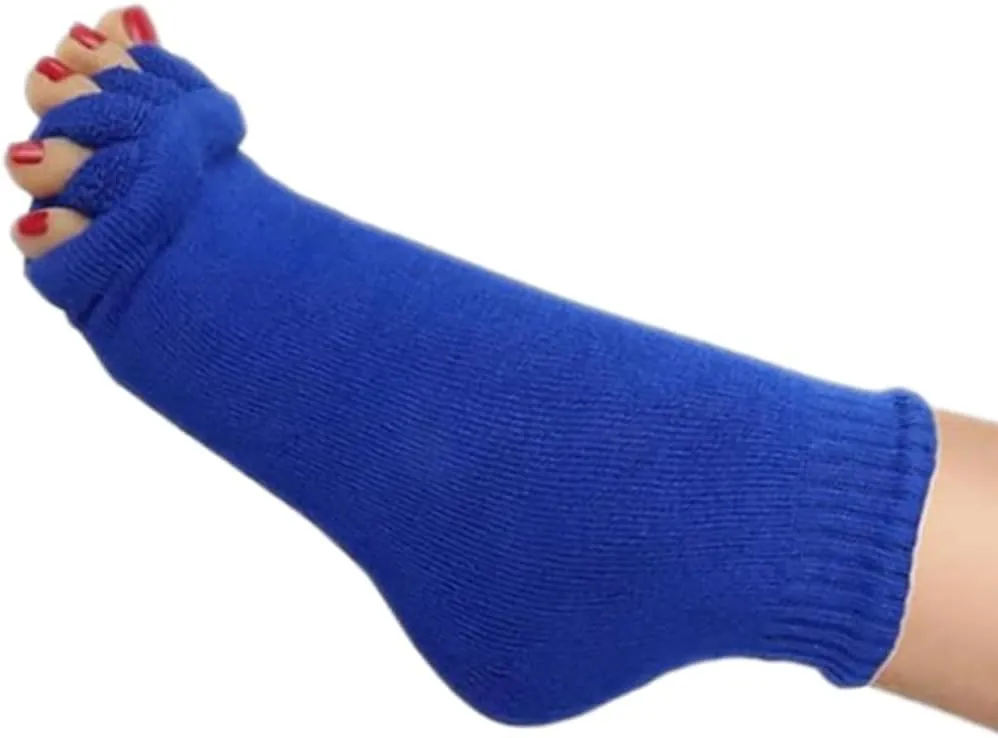 Women Toe Separator Socks Toeless Foot Alignment Socks for Yoga GYM Massage Pain Relief Improves Circulation Stretchy